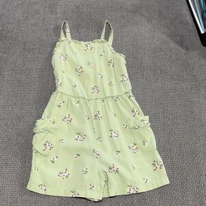Cat & Jack Light Green Floral Kids Casual Dress